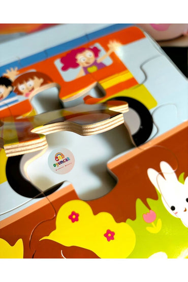 Büyük Boy Ahşap Puzzle İthal Tren