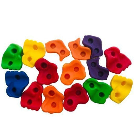 Plastik Tırmanma Duvarı Taşları Karışık Renk Ve Boyutta 15 Adet