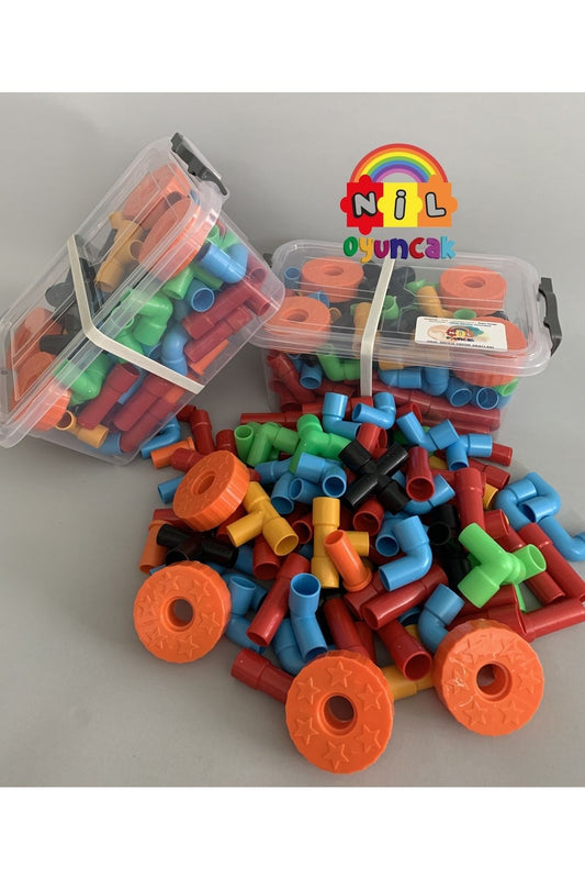 Tekerlekli Boru Lego (100 Parça Özel Kutulu)