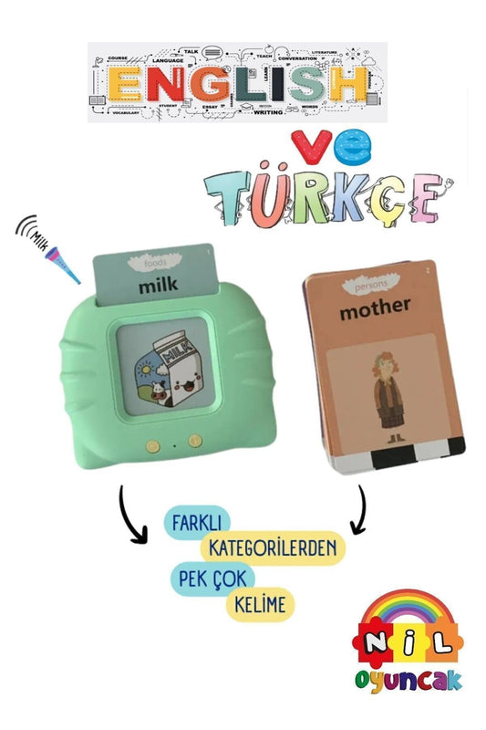 Erken Eğitim Ingilizce-türkçe Sesli Flash Kartları Seti (224 Nesne)