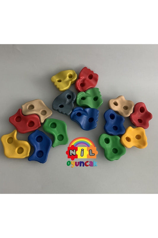 Plastik Tırmanma Taşı Seti (15 ADET ÇEŞİTLİ BOYUTLARDA)