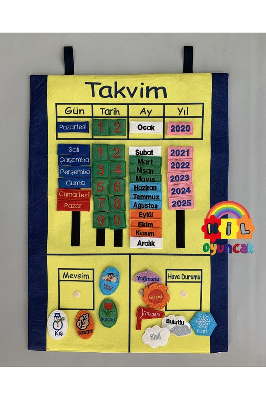Takvim Pano (cırt Cırtlı Kumaş)