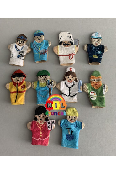 Meslekler El Kukla Seti Ve Parmak Kukla Seti (20parça)