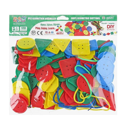 İpli Geometrik Düğmeler