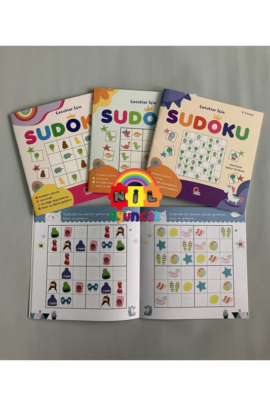 Sudoku Çocuklar Için 4lü Set (hem Büyüklere Hem Küçüklere)