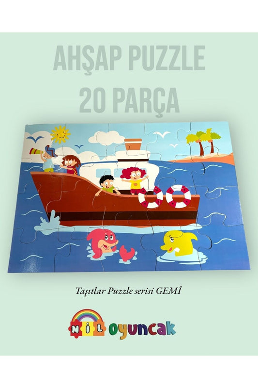 Büyük Boy Ahşap Puzzle İthal 20parça