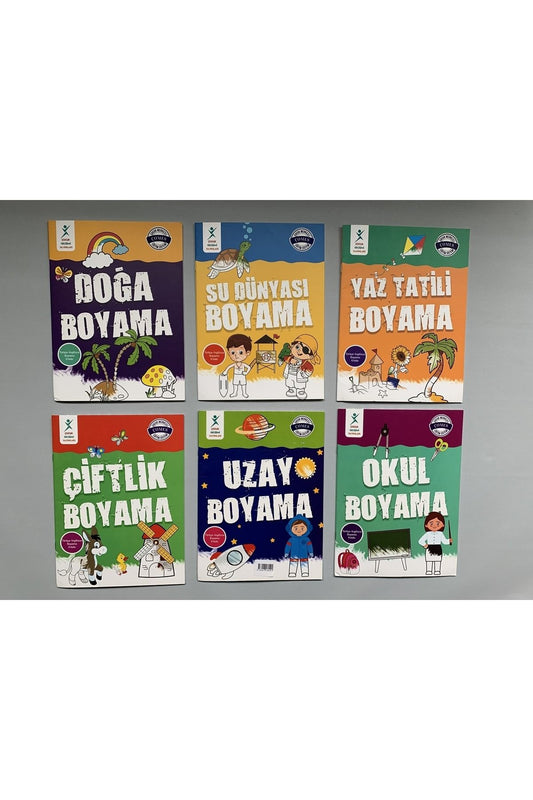 Türkçe Ingilizce Boyama Seti - Çocuk Gelişimi (6 Kitap)