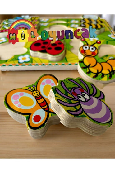 Böcekler 3D Ahşap puzzle