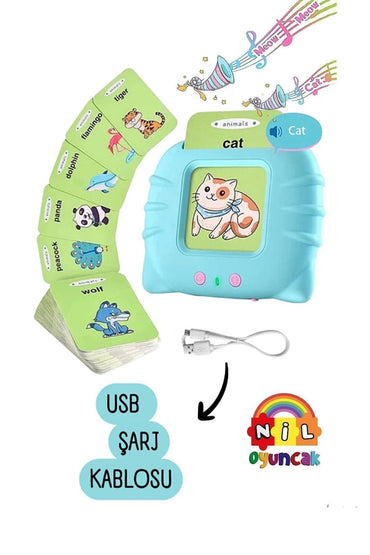 Erken Eğitim Ingilizce-türkçe Sesli Flash Kartları Seti (224 Nesne)