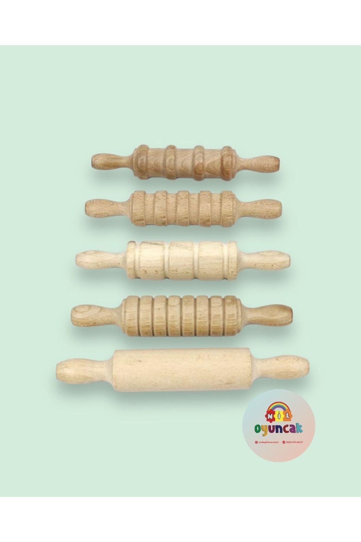Ahşap Hamur Merdane Seti (5li)