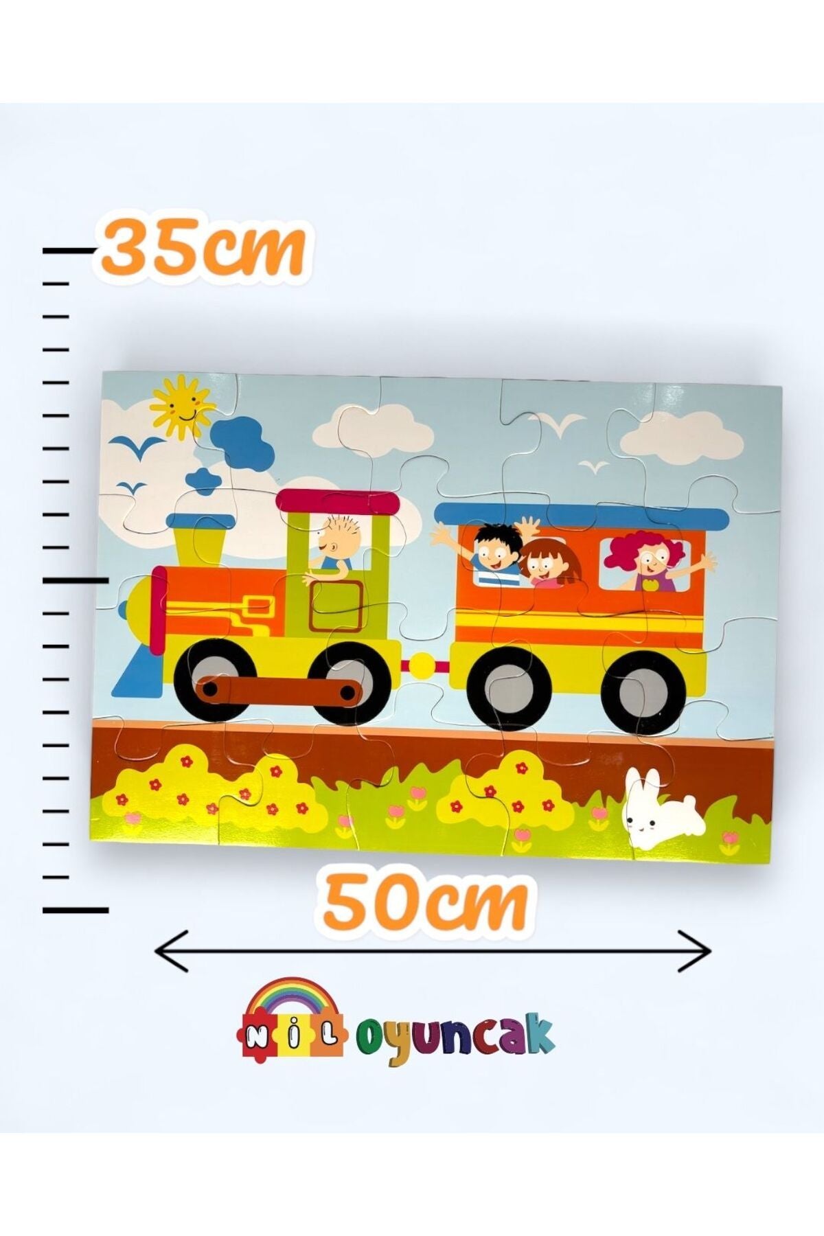 Büyük Boy Ahşap Puzzle İthal Tren