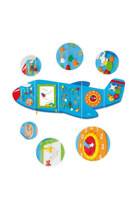 Renkli Uçak Duvar Aktivitesi - 6 Aktiviteli Kanal Çalışması