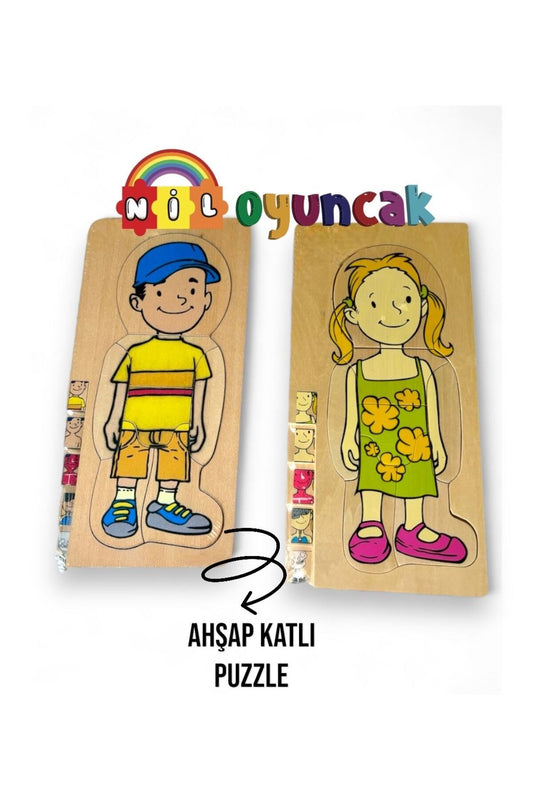 Vücudumuz Puzzle Kız Ve Erkek Set