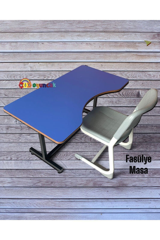 Fasülye Masa (AYARLANABİLİR SİYAH RENK AYAK) (FARKLI RENK)
