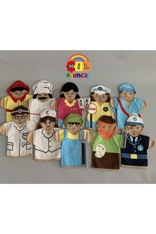Meslekler El Kukla Seti (10lu)