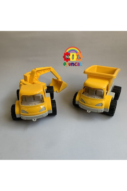 inşaat kamyon ve dozer seti (2li)