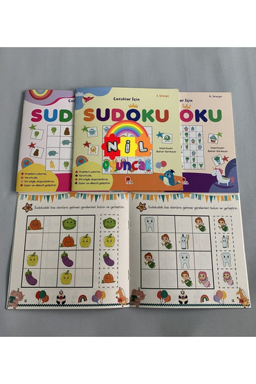 Sudoku Çocuklar Için 4lü Set (hem Büyüklere Hem Küçüklere)