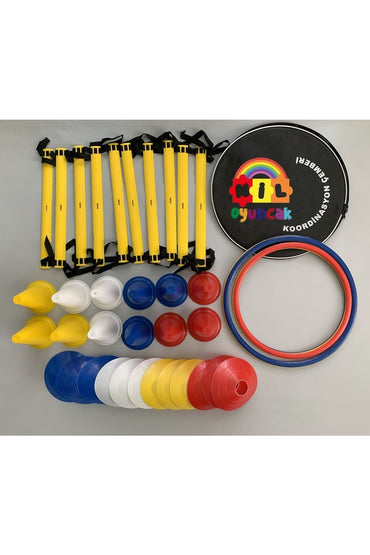 Futbol Basketbol Antrenman Seti 4m Merdiven Huni Çanak Koordinasyon Çemberi