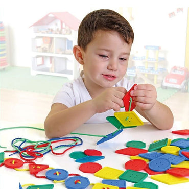 İpli Geometrik Düğmeler