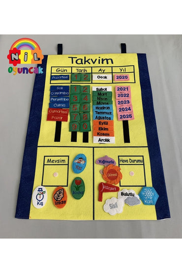 Takvim Pano (cırt Cırtlı Kumaş)