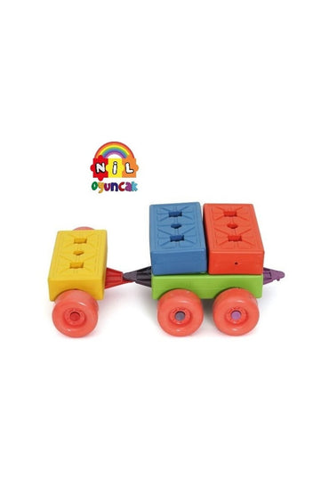 Tuğla Blok (48PARÇA) Tekerlekli Büyük Boy