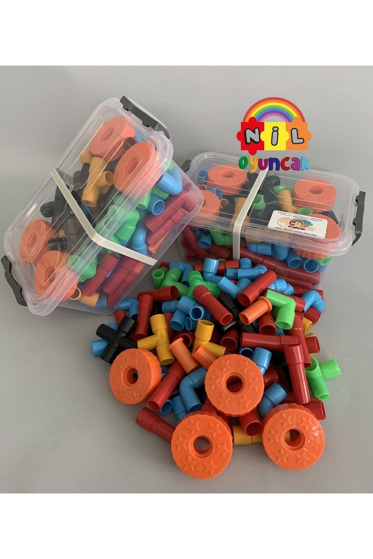 Tekerlekli Boru Lego (100 Parça Özel Kutulu)