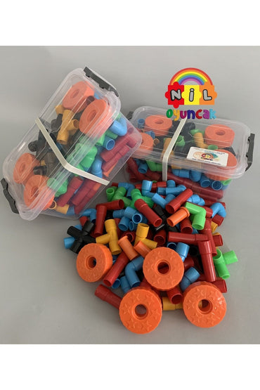 Tekerlekli Boru Lego (100 Parça Özel Kutulu)