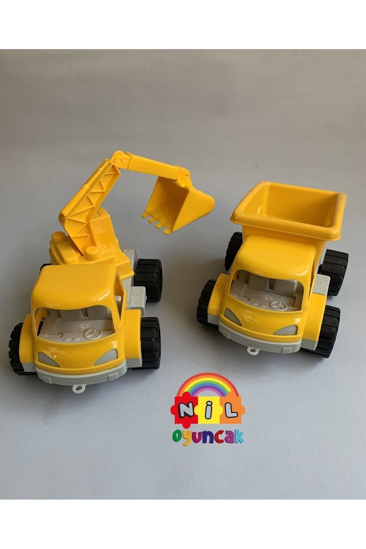 inşaat kamyon ve dozer seti (2li)