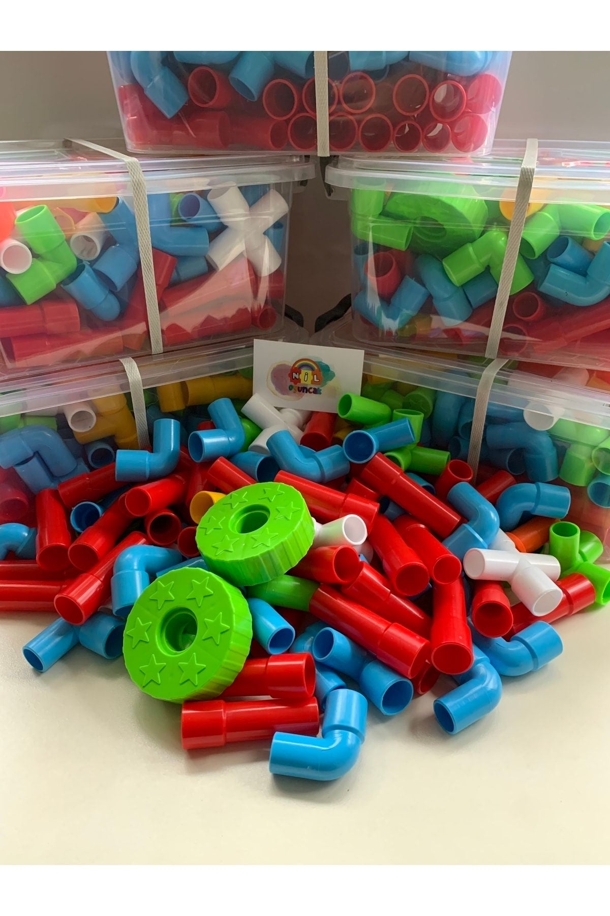 Tekerlekli Boru Lego (100 Parça Özel Kutulu)