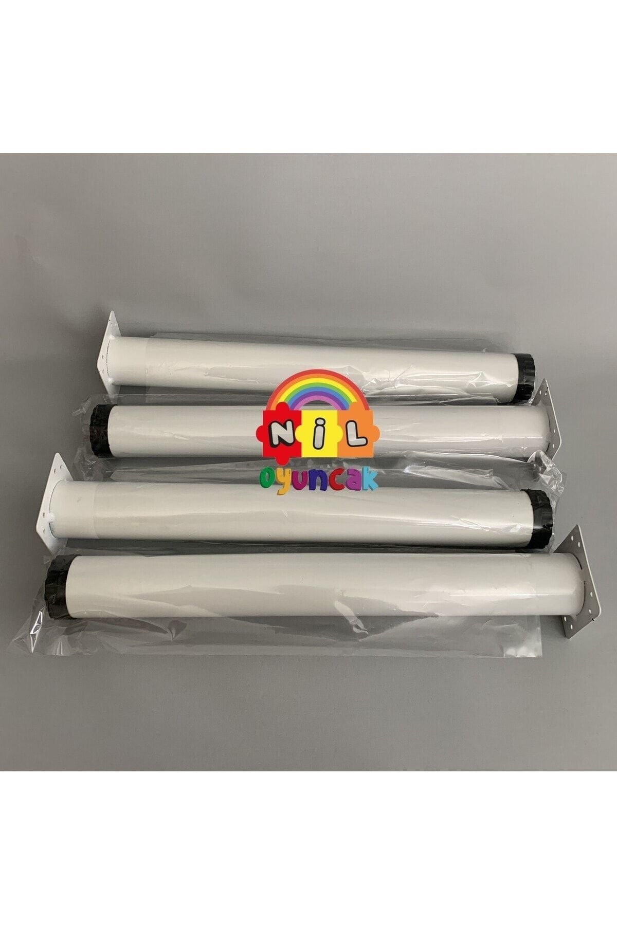 Beyaz Metal Masa Ayak (4ADET) (52CM) (ANAOKULU KREŞ)