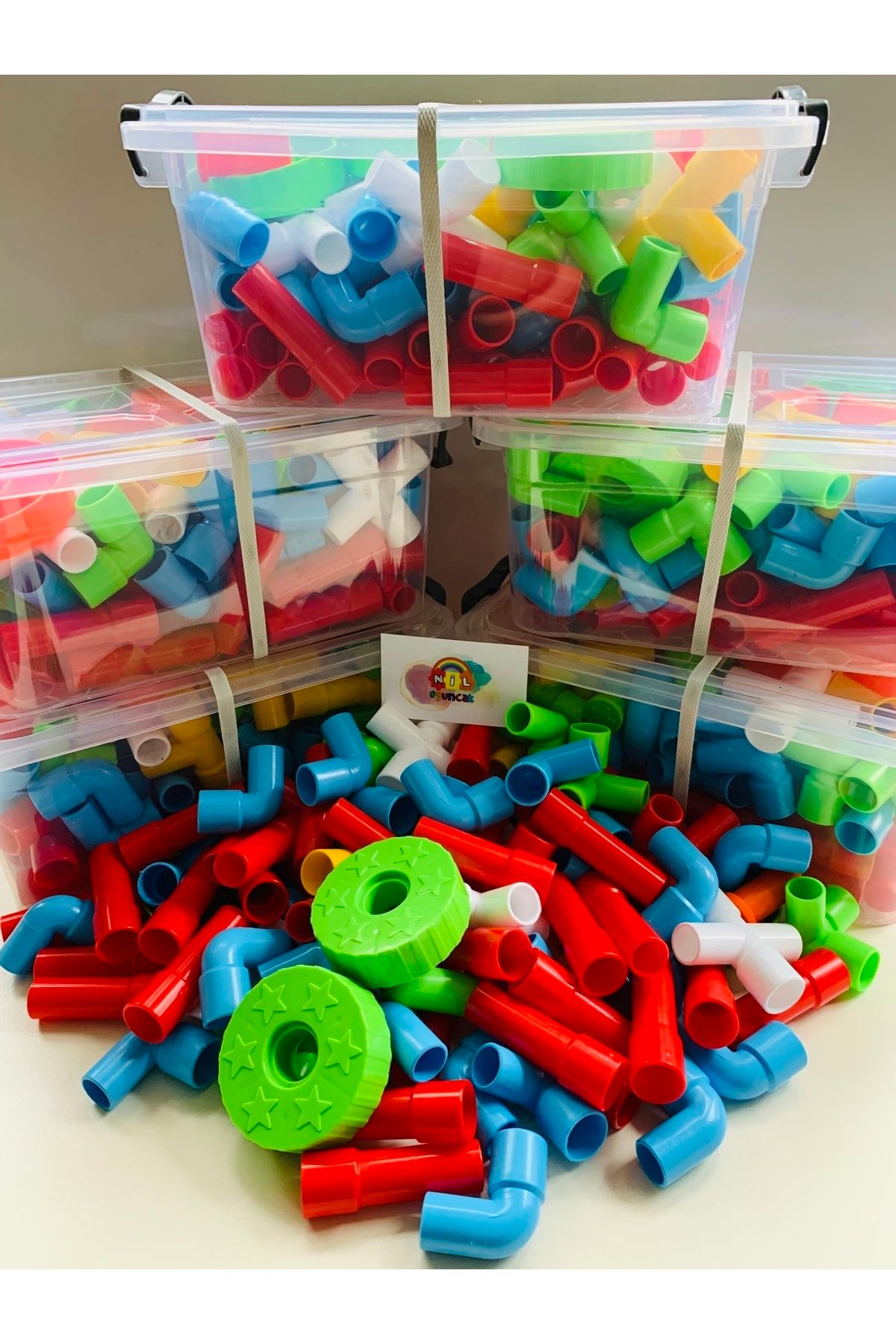 Tekerlekli Boru Lego (100 Parça Özel Kutulu)