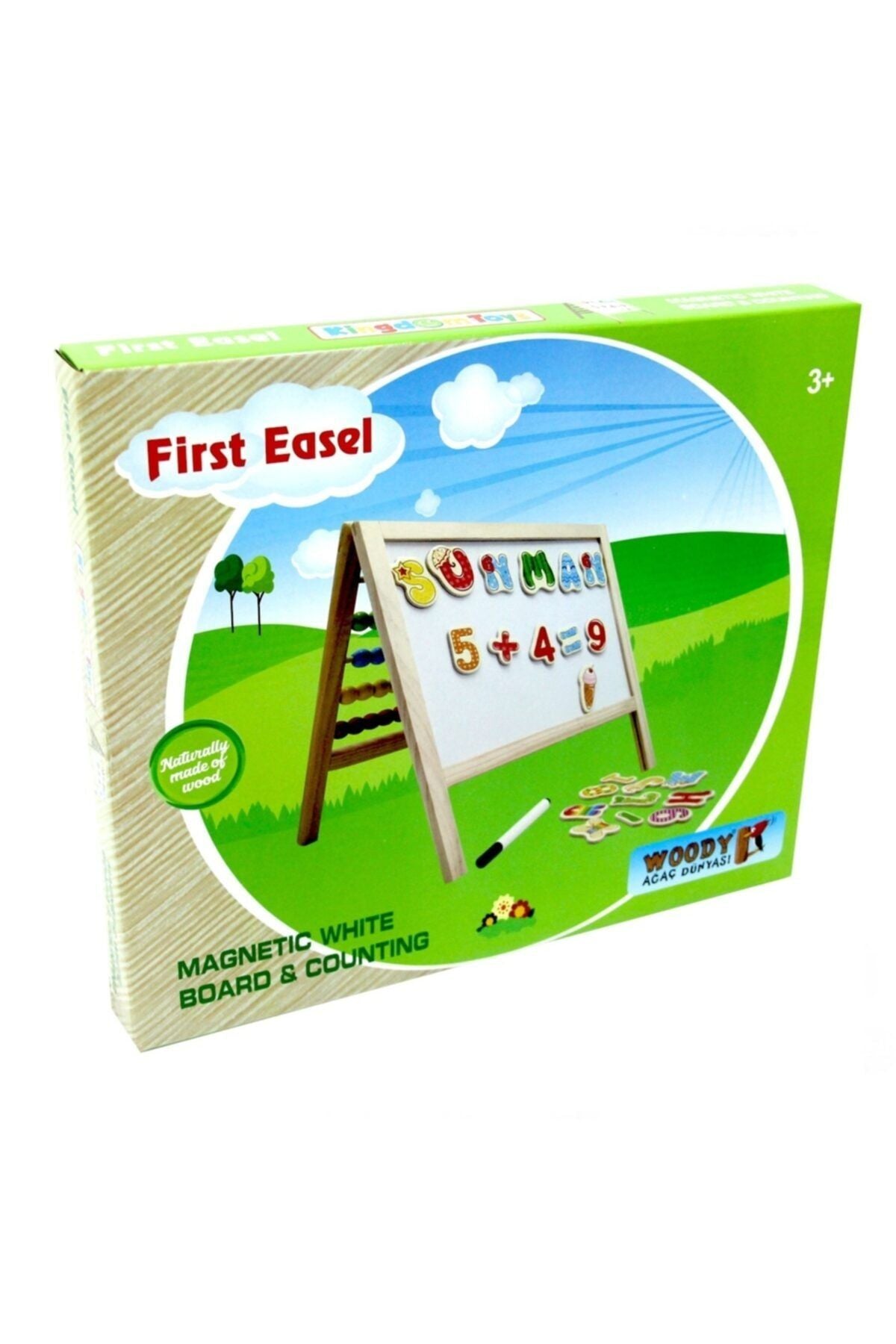 Ahşap Manyetik Abaküslü Çift Taraflı Mini Yazı Tahtası