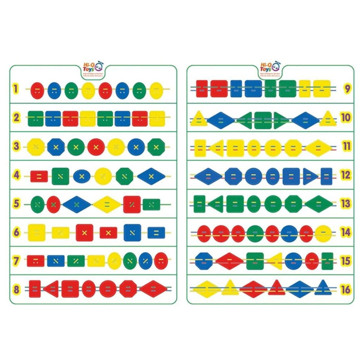 İpli Geometrik Düğmeler