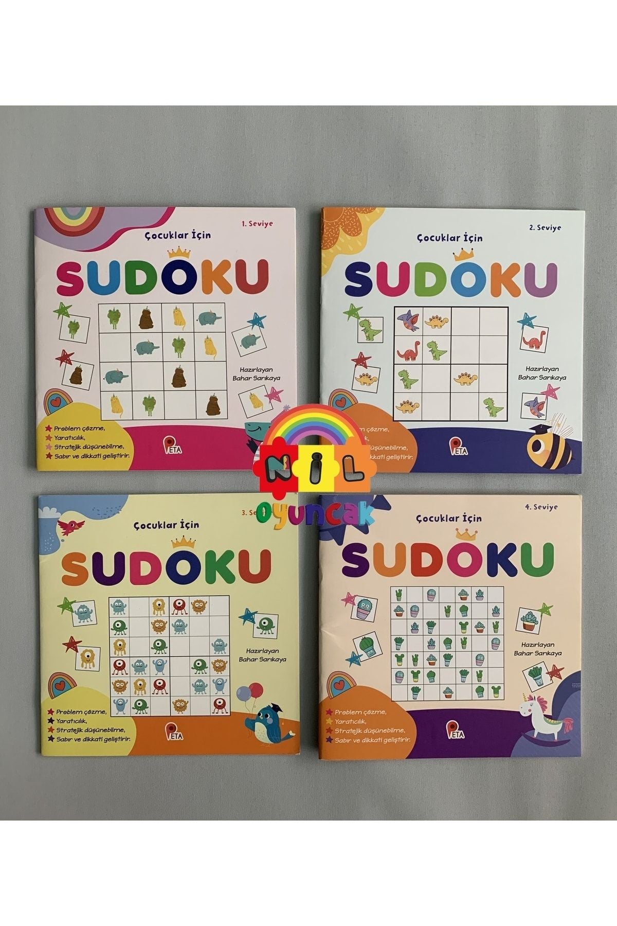 Sudoku Çocuklar Için 4lü Set (hem Büyüklere Hem Küçüklere)