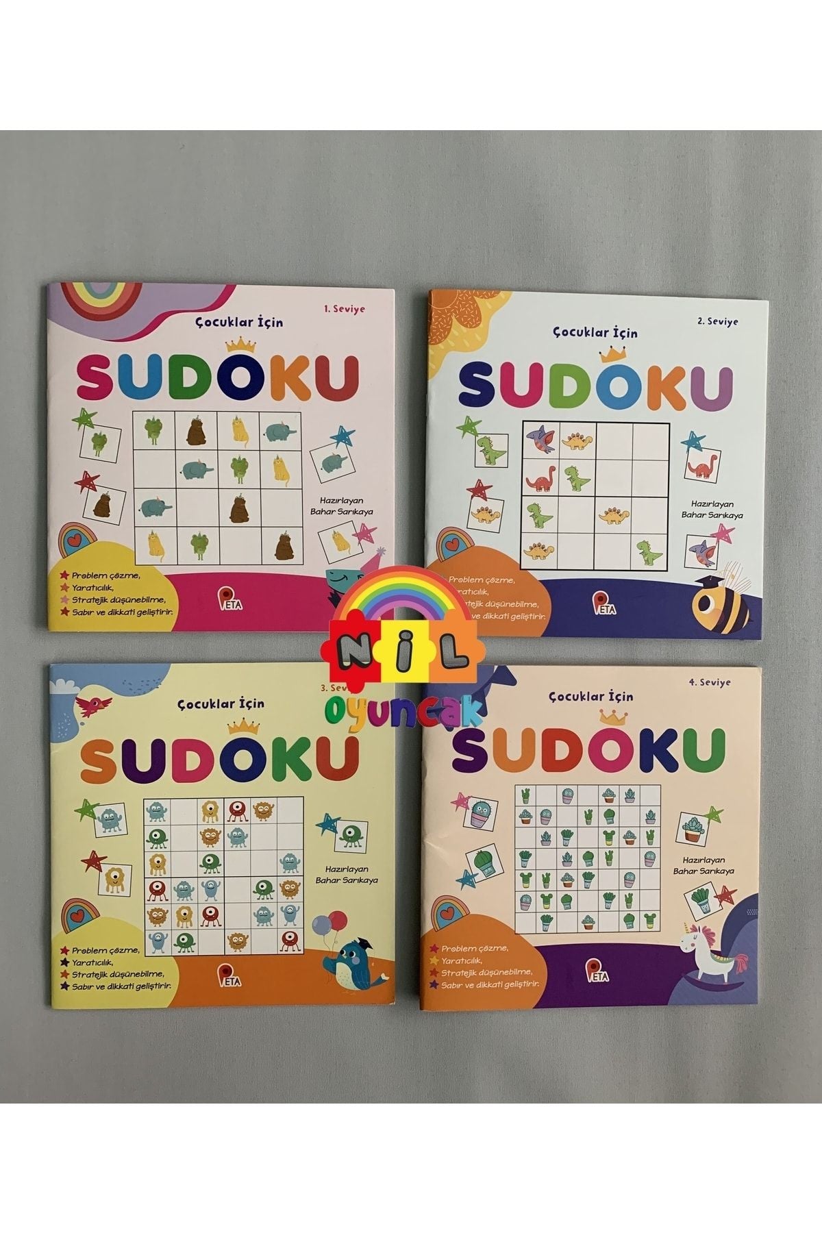 Sudoku Çocuklar Için 4lü Set (hem Büyüklere Hem Küçüklere)