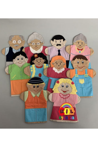 Aile El Kukla Seti Ve Aile Parmak Kukla Seti (20PARÇA)