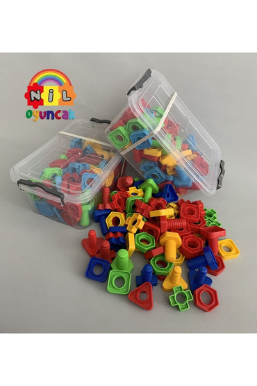 Geometrik Somun Vida Çevirme Lego